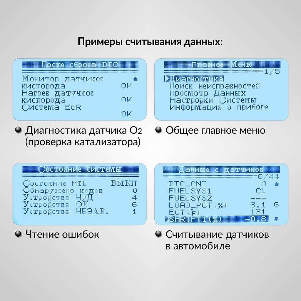 Портативный диагностический сканер по протоколу OBDII iCartool IC-305